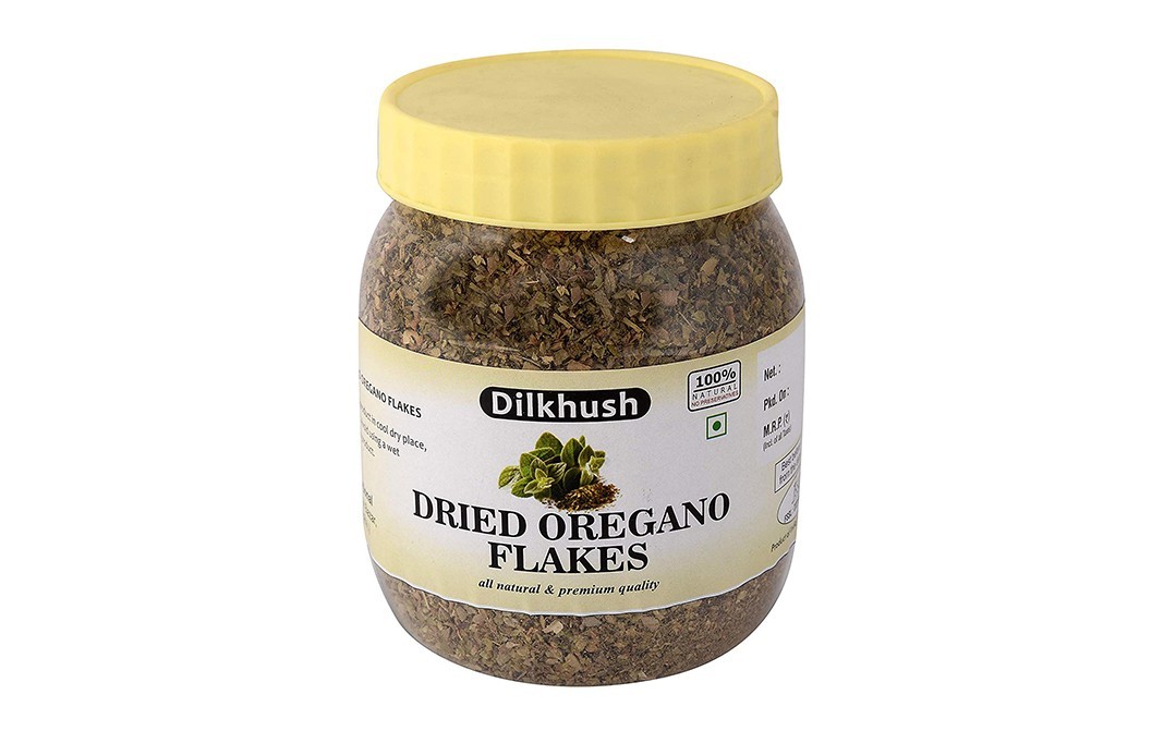 Dilkhush Dried Oregano Flakes    Plastic Jar  250 grams
